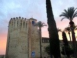 L'Alcazar de Cordoue au soleil couchant, Andalousie