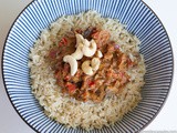 Riz aux champignons et poivrons sauce cacahuètes (vegan & sans gluten)