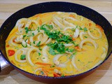 Calamar coco curry