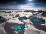 Lac Baikal en chiens de traineau