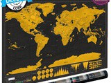 ★ Une carte du monde à gratter édition xxl Deluxe 2018 avec un e-book offert ★