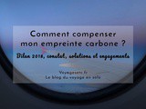 Comment compenser carbone mes voyages ? Bilan 2018, constat, solutions et mes engagements
